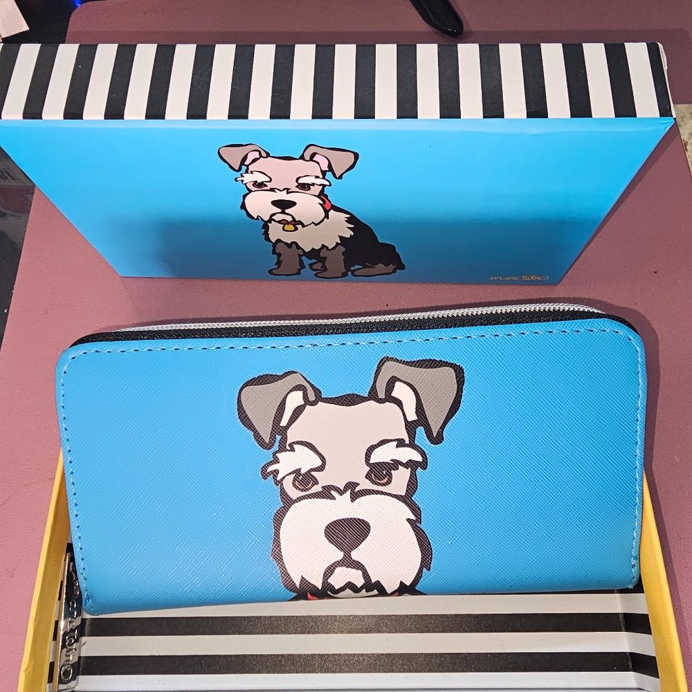 Marc Tetro Westie Dog Zip Around Wallet